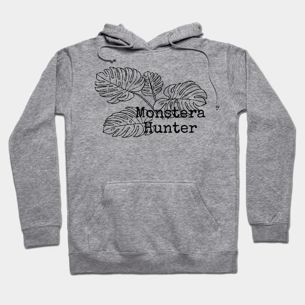 Monstera Hunter (Black) Hoodie by Booze + Spirits Podcast